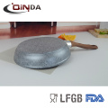 20cm granite coating frying pan with wooden handle